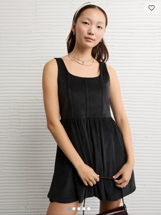 American Eagle Outfitters Dresses & Skirts - American Eagle Women's Black Velvet Corset Mini Dress.  Sz L NWT